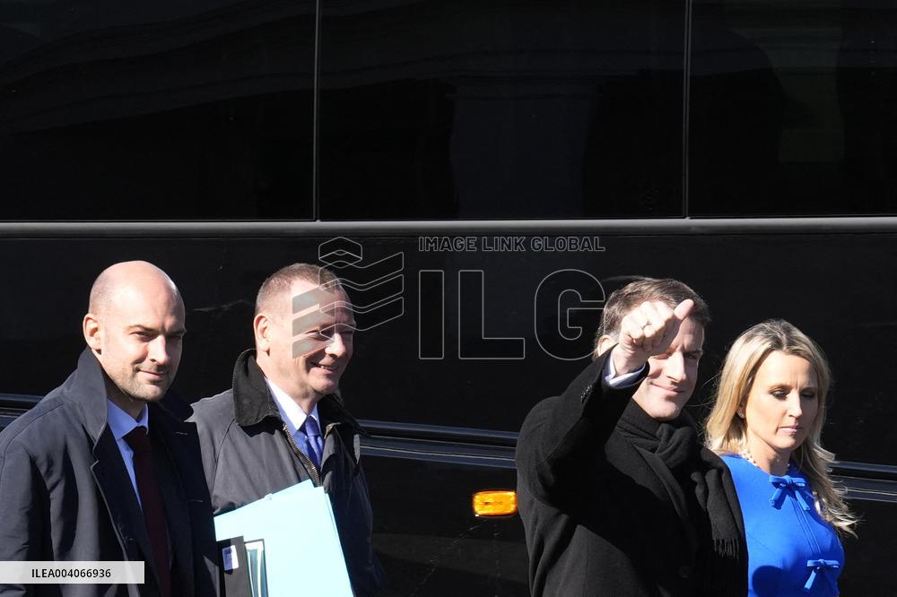 Emmanuel Macron departs from the White House  - Washington