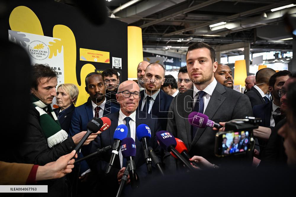 Jordan Bardella and Eric Ciotti at the SIA 2025 - Paris