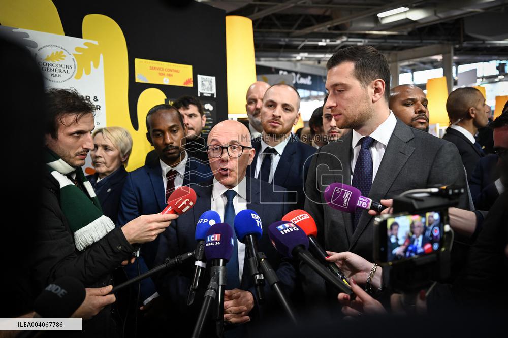 Jordan Bardella and Eric Ciotti at the SIA 2025 - Paris