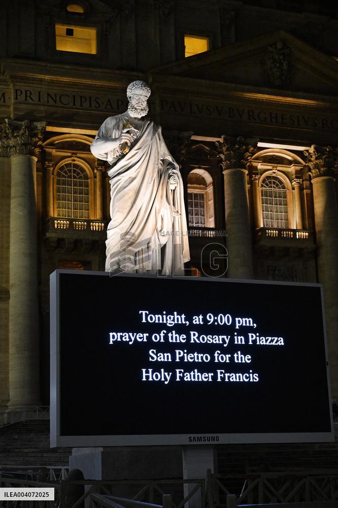 Nightly Rosary Prayer For Pope Francis’s Recovery - Vatican