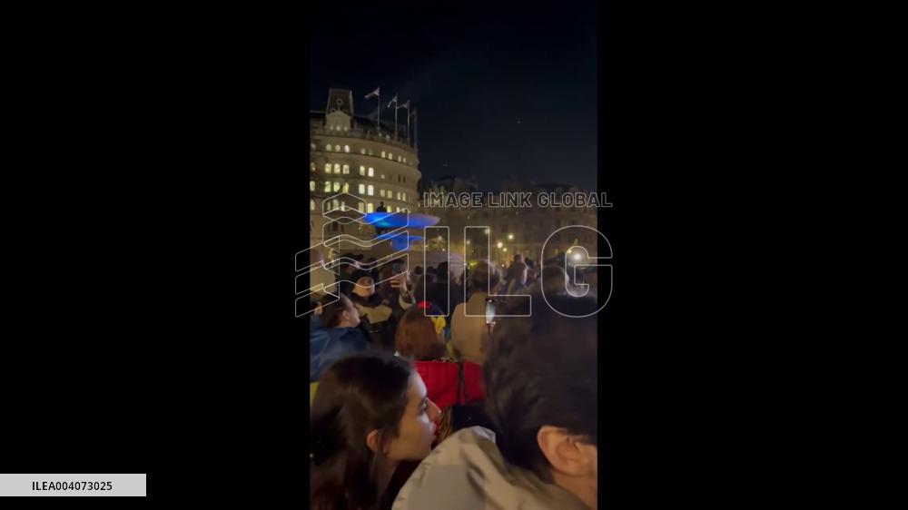 UK: Vigil In London To Mark 3rd Anniversary Of Russian Invasion Of Ukraine