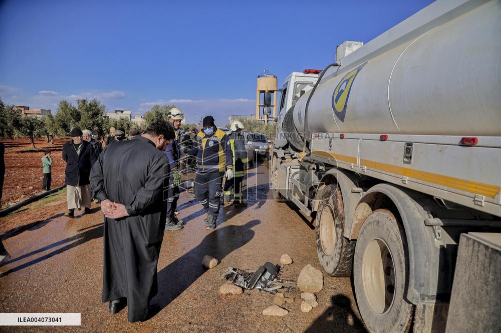 Drone Strike in Idlib Countryside - Syria