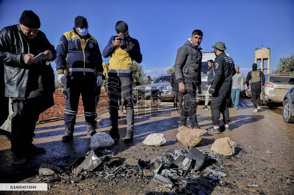 Drone Strike in Idlib Countryside - Syria