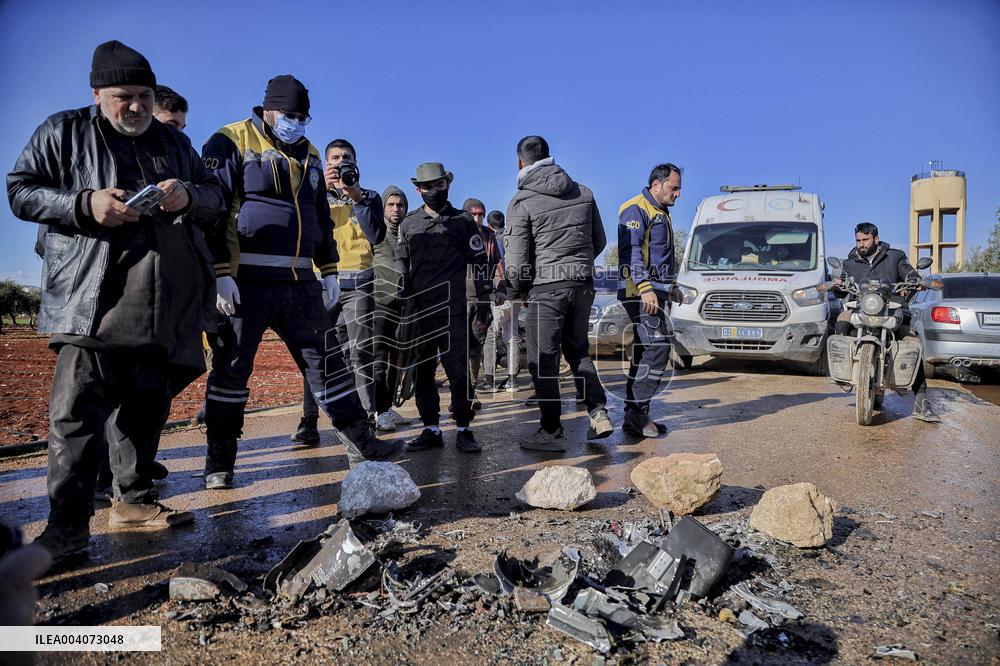 Drone Strike in Idlib Countryside - Syria