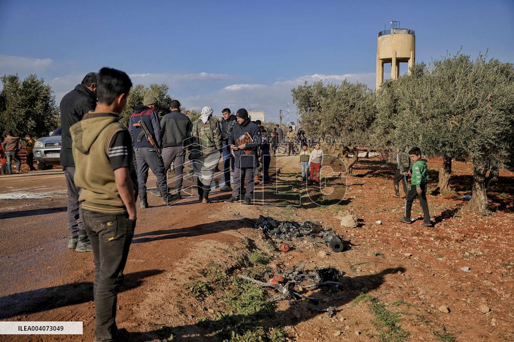 Drone Strike in Idlib Countryside - Syria