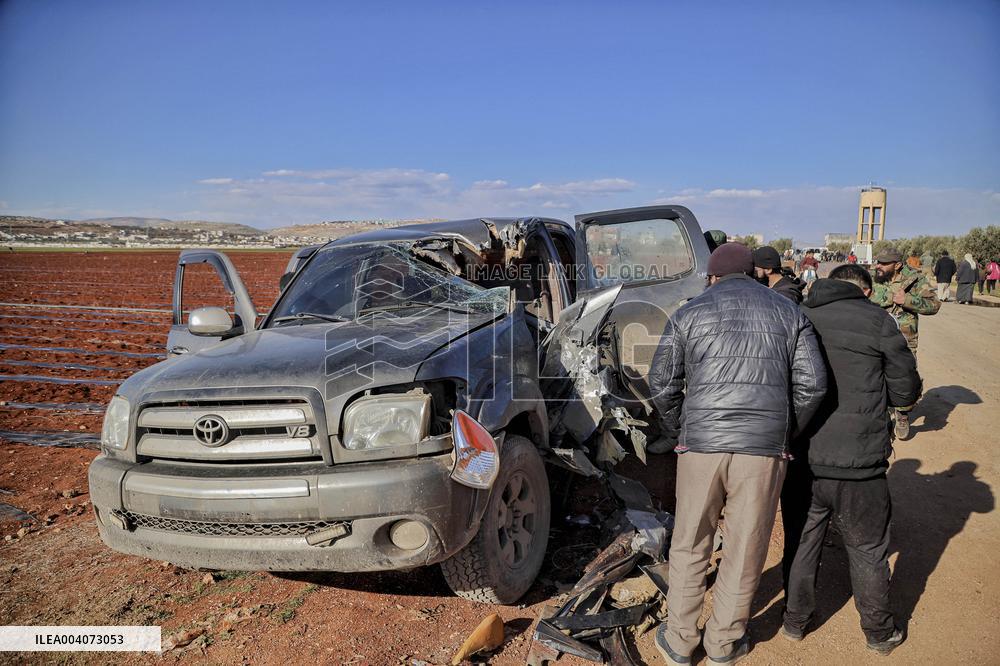 Drone Strike in Idlib Countryside - Syria