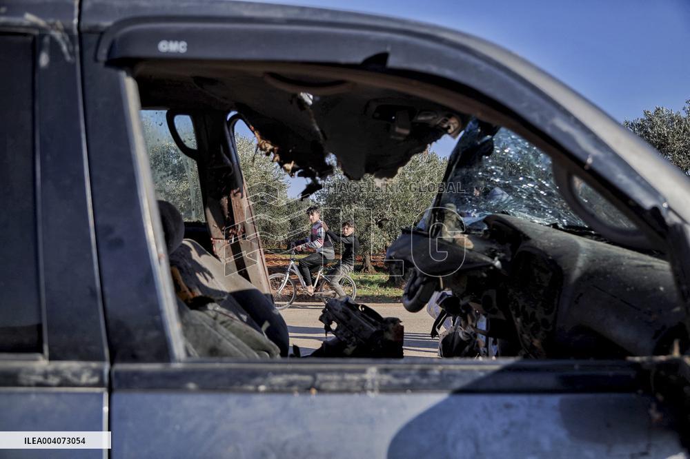 Drone Strike in Idlib Countryside - Syria