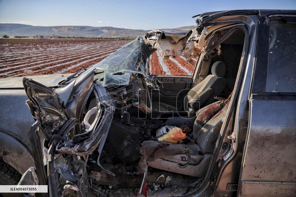 Drone Strike in Idlib Countryside - Syria