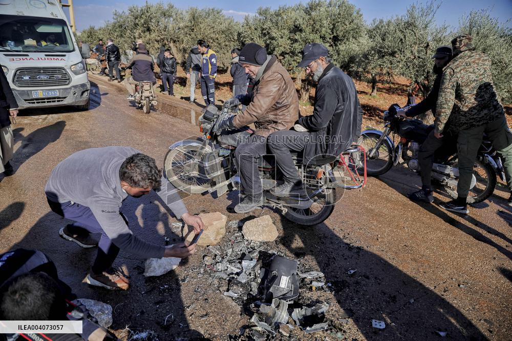 Drone Strike in Idlib Countryside - Syria