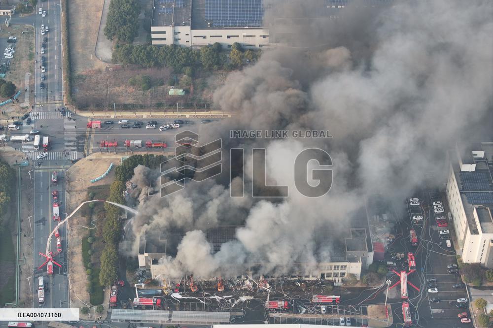 Fire in Nanjing Comprehensive Free Trade Zone