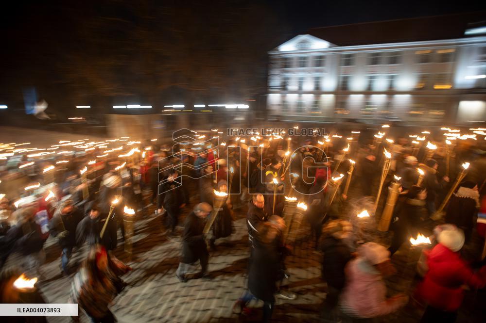 EKRE holds 12th torchlight procession