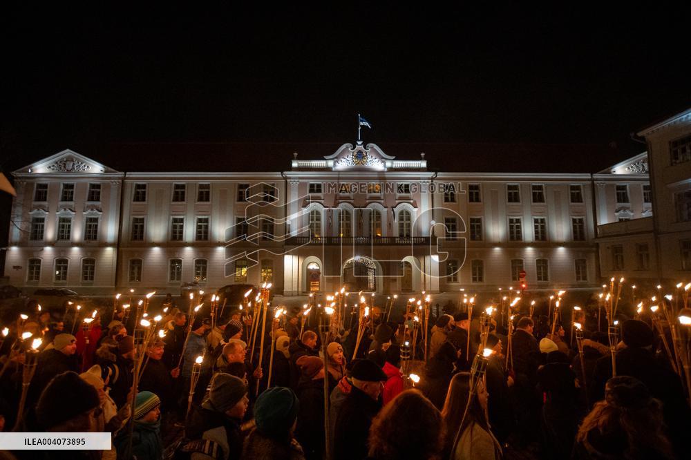 EKRE holds 12th torchlight procession