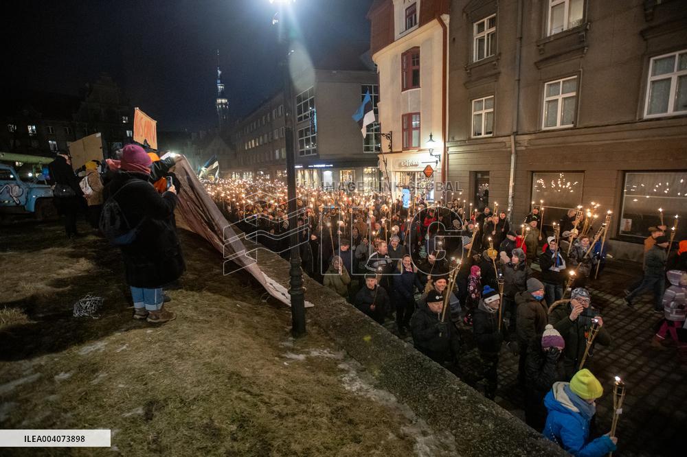 EKRE holds 12th torchlight procession