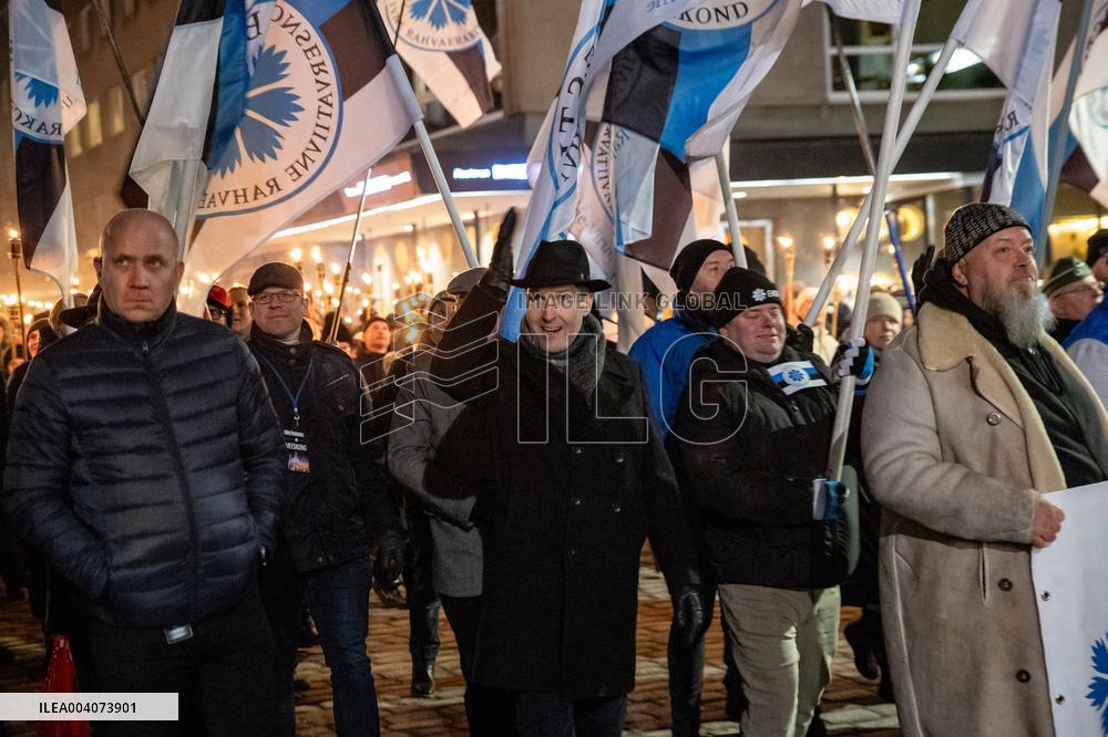 EKRE holds 12th torchlight procession