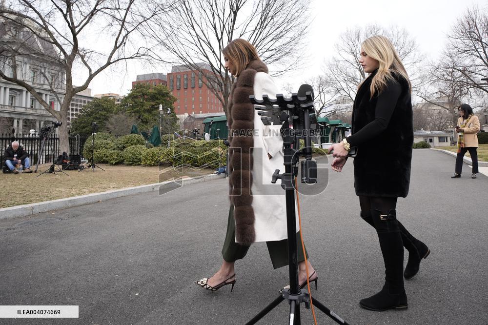 Alina Habba talks to reporters - Washington