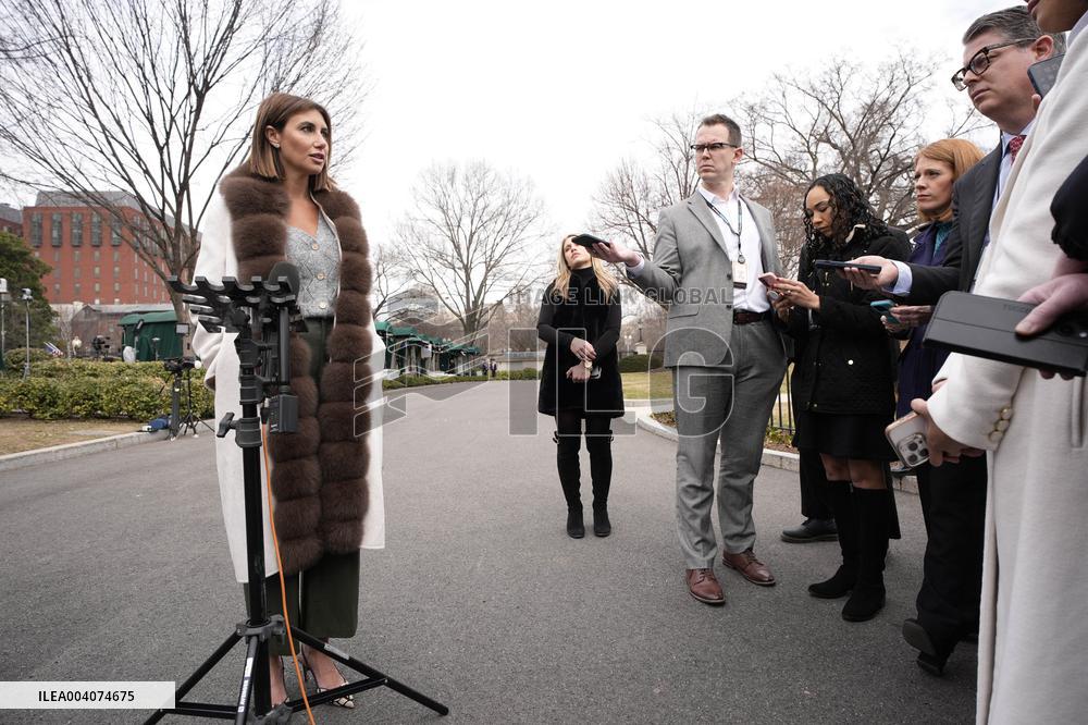Alina Habba talks to reporters - Washington