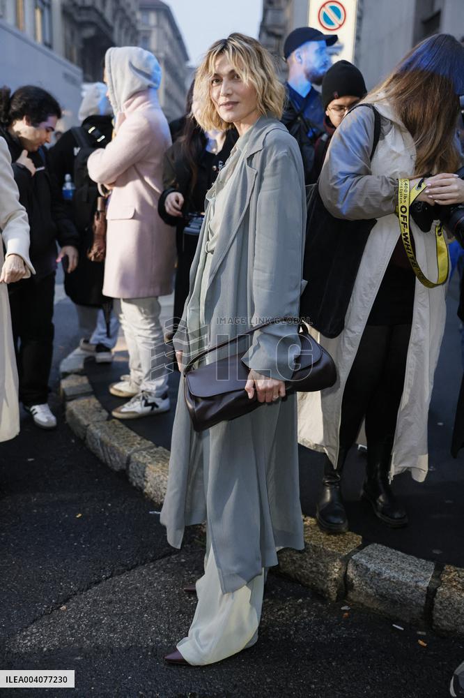 MFW - Celebs At Alberta Ferretti