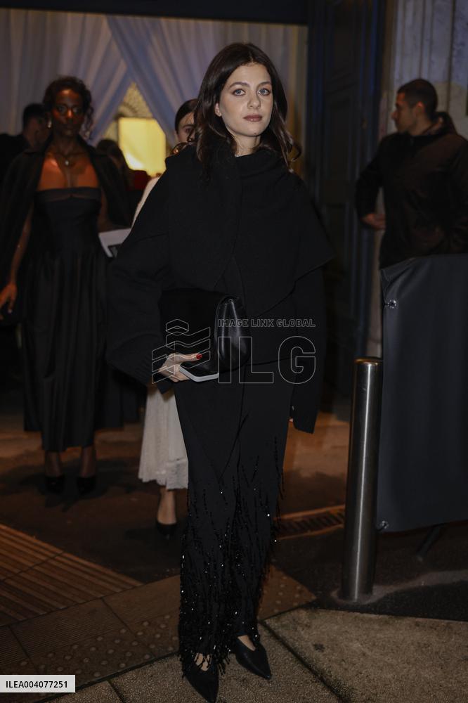 MFW - Celebs At Alberta Ferretti