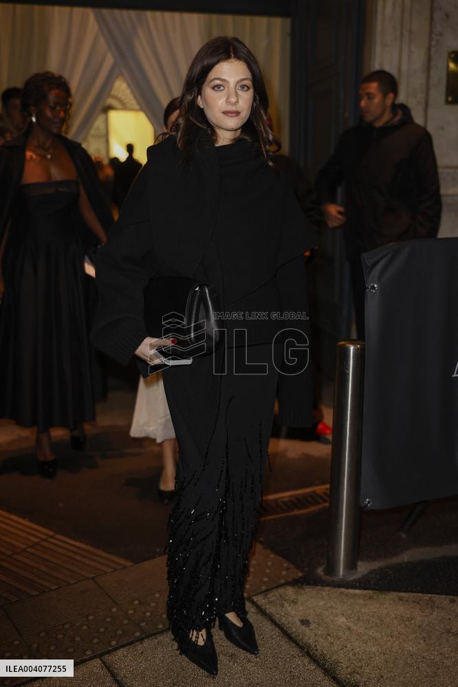 MFW - Celebs At Alberta Ferretti