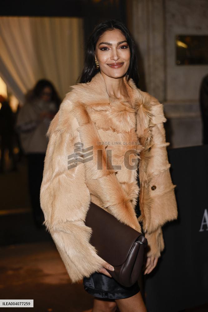 MFW - Celebs At Alberta Ferretti