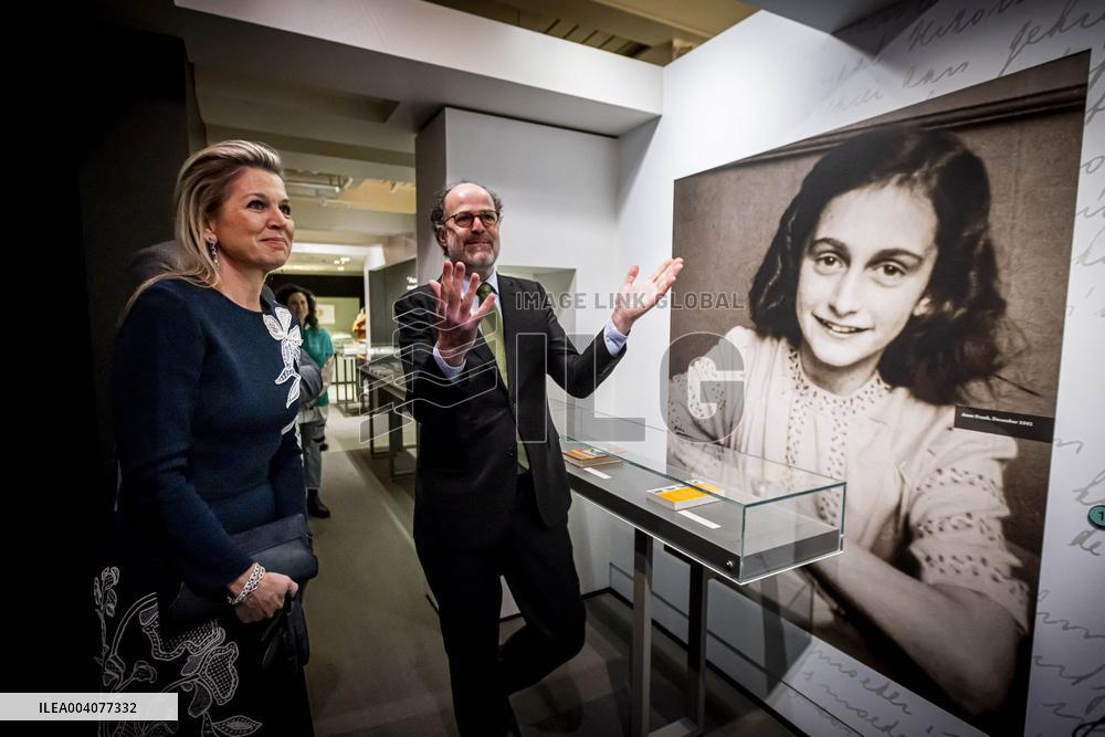 Queen Maxima Visits Anne Frank Exhibition - NYC
