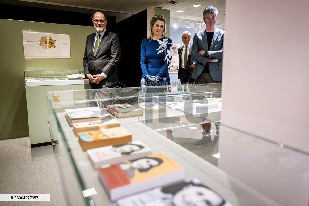 Queen Maxima Visits Anne Frank Exhibition - NYC