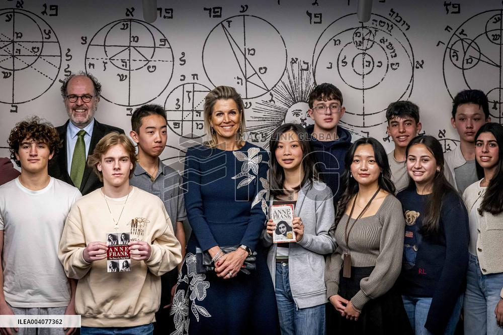Queen Maxima Visits Anne Frank Exhibition - NYC