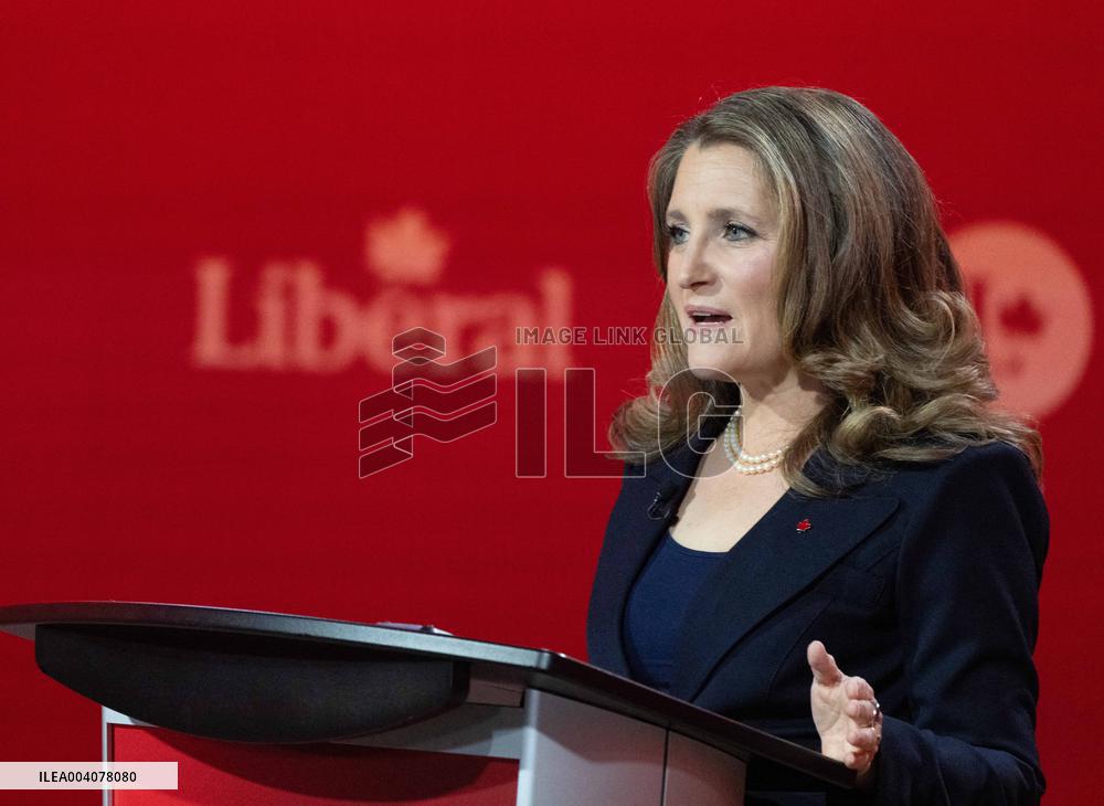 Freeland Addresses Liberal Leadership Debate in Montreal