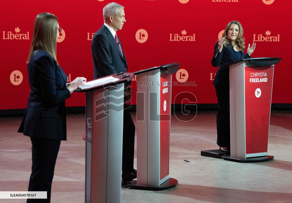Freeland Addresses Liberal Leadership Debate in Montreal