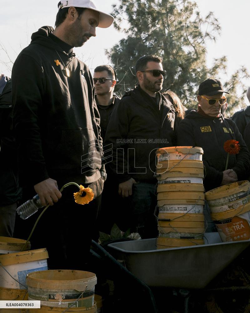 Funeral of An Israeli Hostage of Hamas - Israel