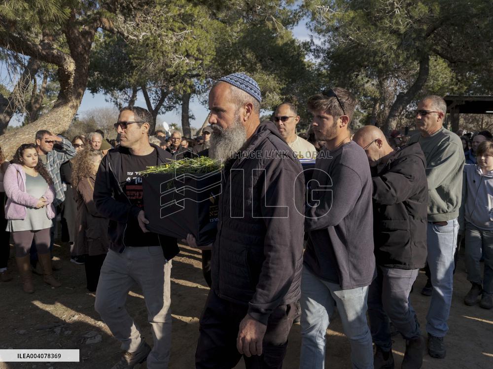 Funeral of An Israeli Hostage of Hamas - Israel
