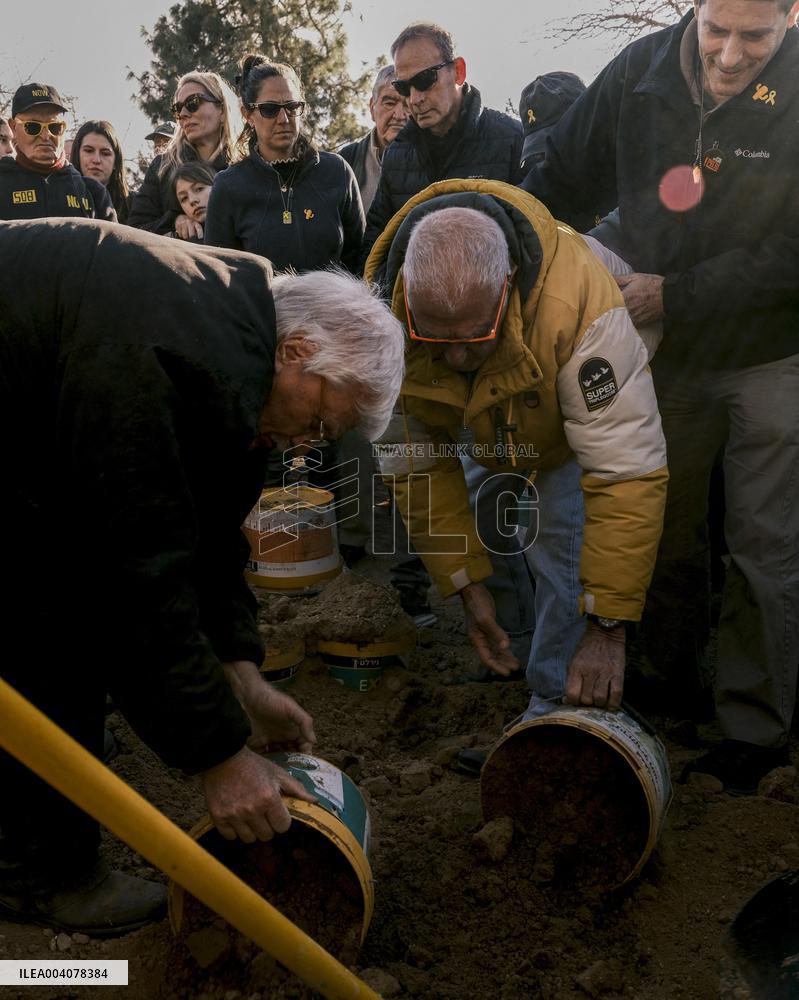 Funeral of An Israeli Hostage of Hamas - Israel