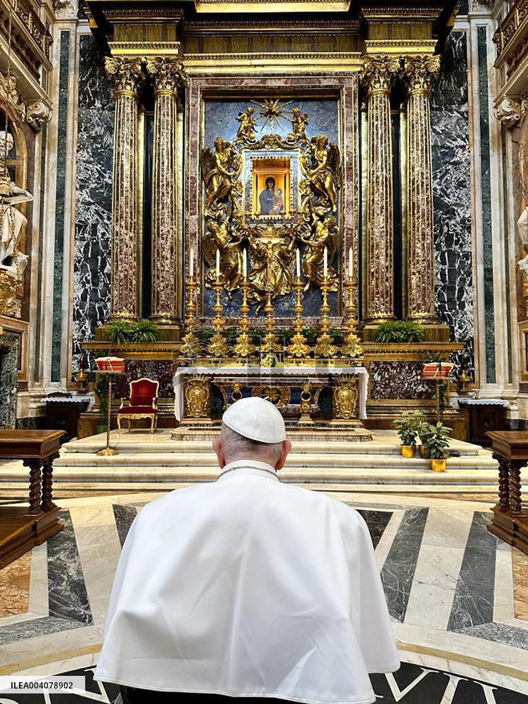 File - Pope Francis At Santa Maria Maggiore Basilica - Rome
