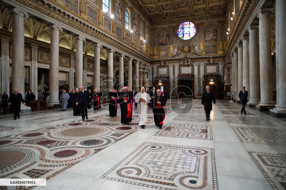 File - Pope Francis At Santa Maria Maggiore Basilica - Rome