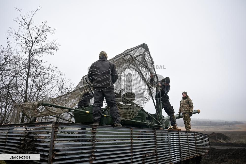 Live fire exercise of tank battalion of Ukraines 128th Mountain Assault Brigade