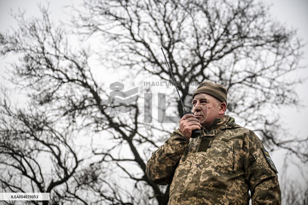Live fire exercise of tank battalion of Ukraines 128th Mountain Assault Brigade