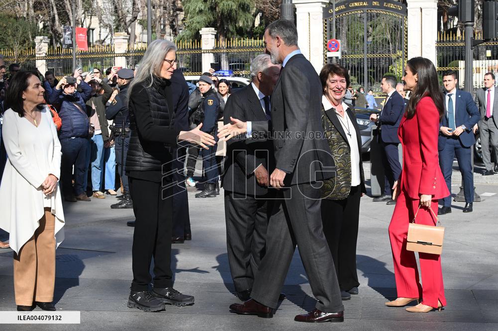 King Felipe And Queen Letizia At Presentation Of Their Portraits By Annie Leibovitz - Madrid