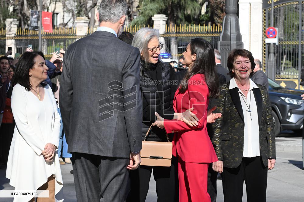 King Felipe And Queen Letizia At Presentation Of Their Portraits By Annie Leibovitz - Madrid