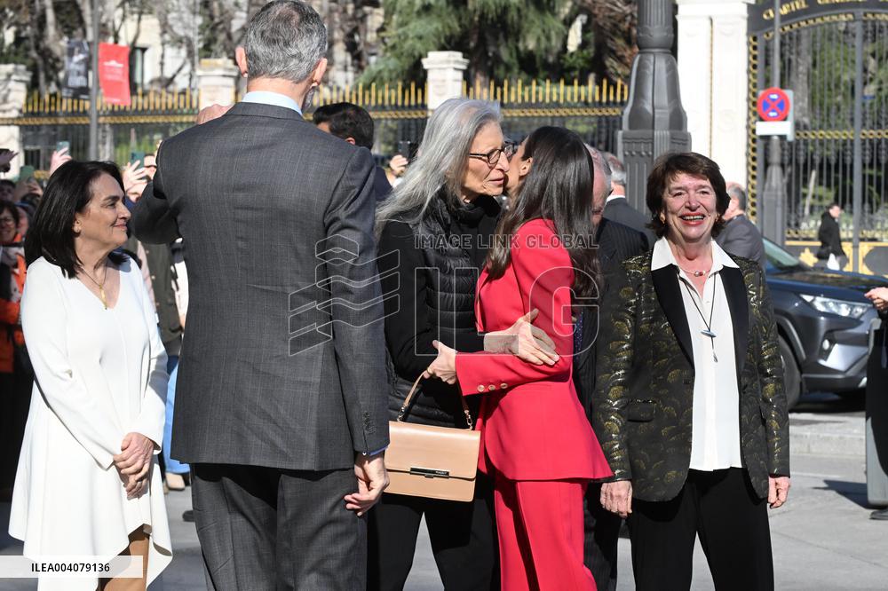 King Felipe And Queen Letizia At Presentation Of Their Portraits By Annie Leibovitz - Madrid