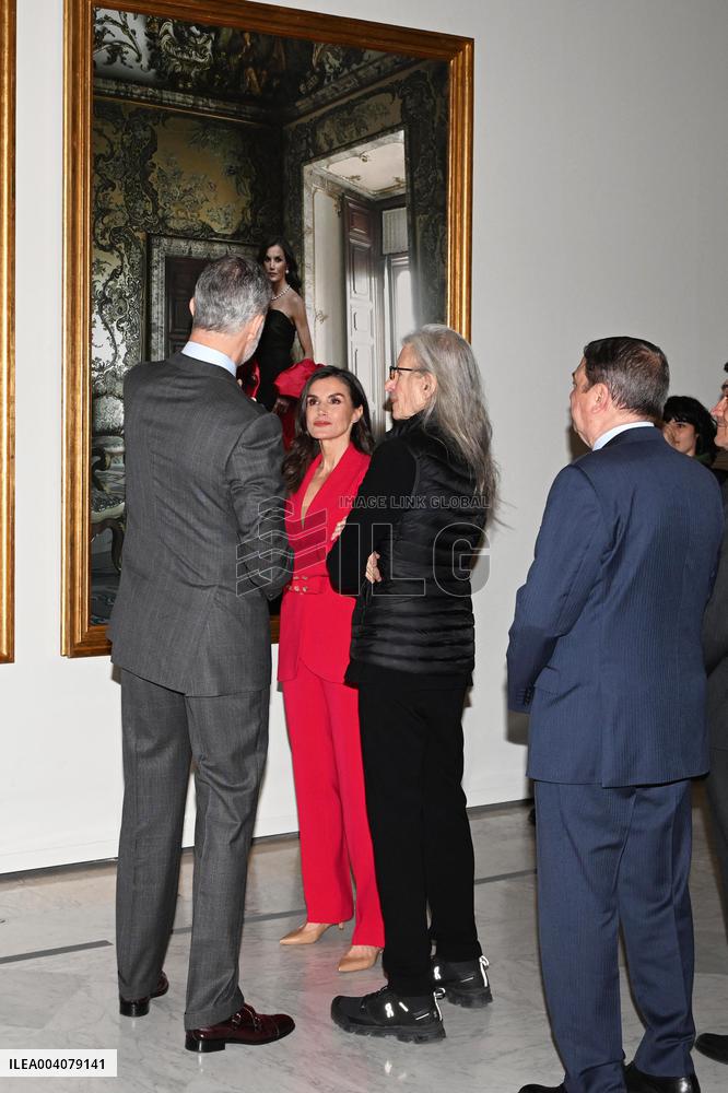 King Felipe And Queen Letizia At Presentation Of Their Portraits By Annie Leibovitz - Madrid
