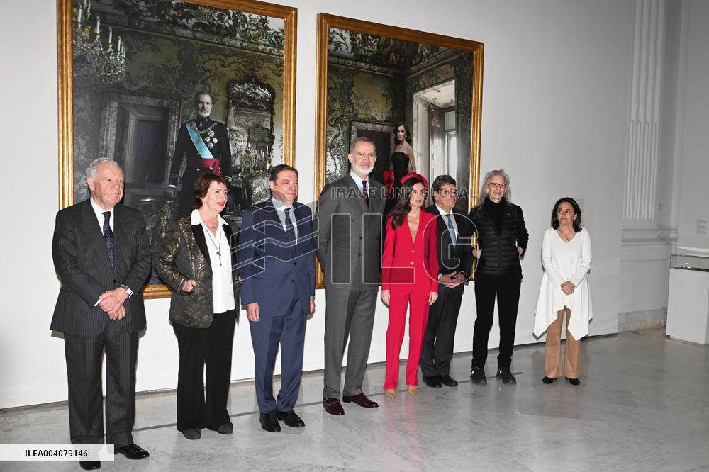 King Felipe And Queen Letizia At Presentation Of Their Portraits By Annie Leibovitz - Madrid