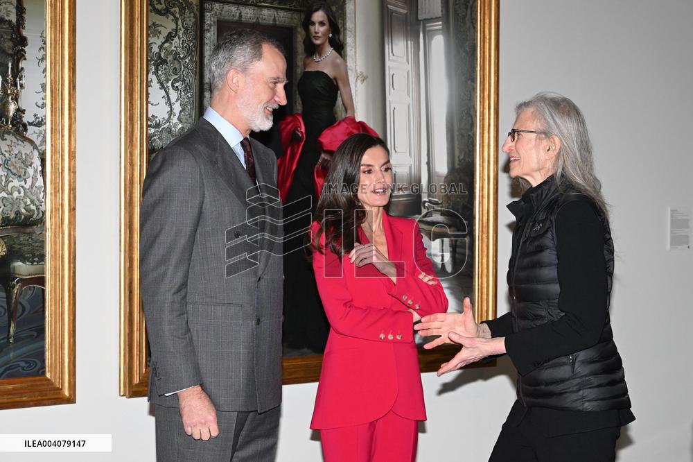 King Felipe And Queen Letizia At Presentation Of Their Portraits By Annie Leibovitz - Madrid
