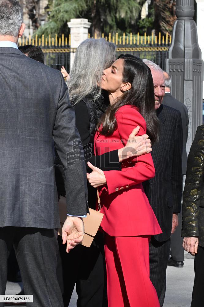 King Felipe And Queen Letizia At Presentation Of Their Portraits By Annie Leibovitz - Madrid