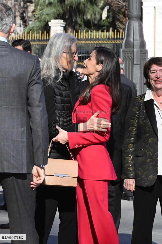 King Felipe And Queen Letizia At Presentation Of Their Portraits By Annie Leibovitz - Madrid