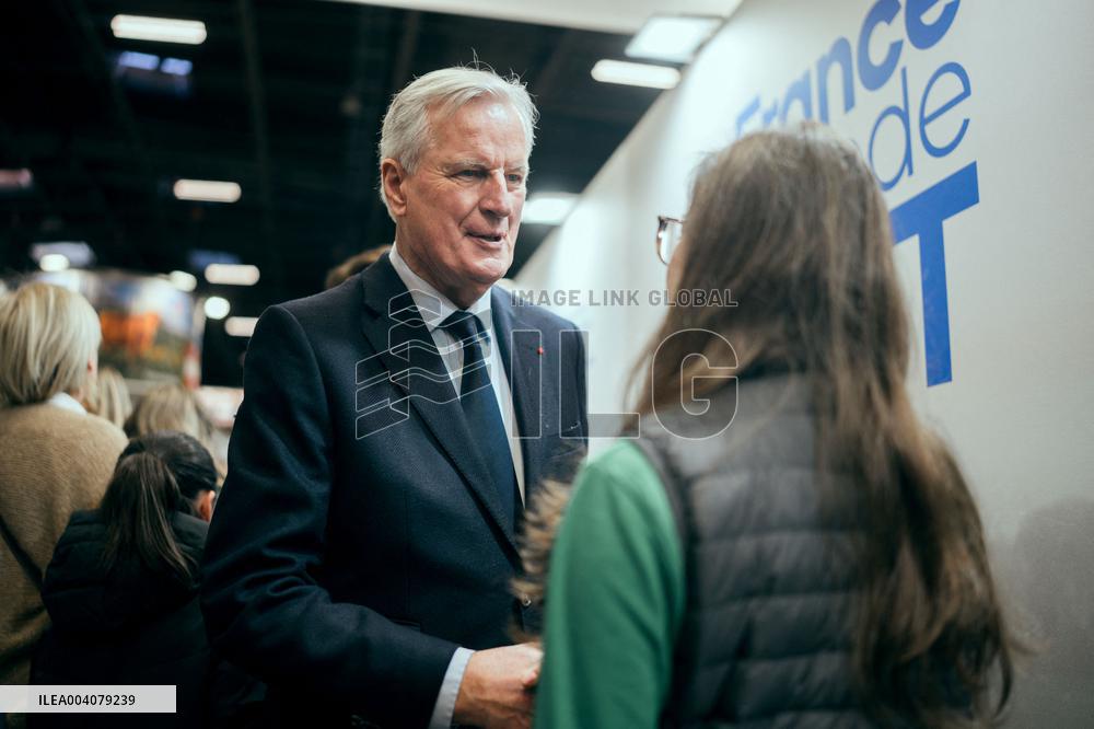Former French Prime Michel Barnier visits the Agricultural Show - Paris AJ