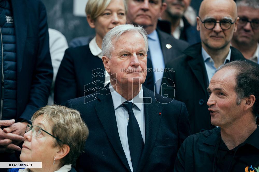 Former French Prime Michel Barnier visits the Agricultural Show - Paris AJ