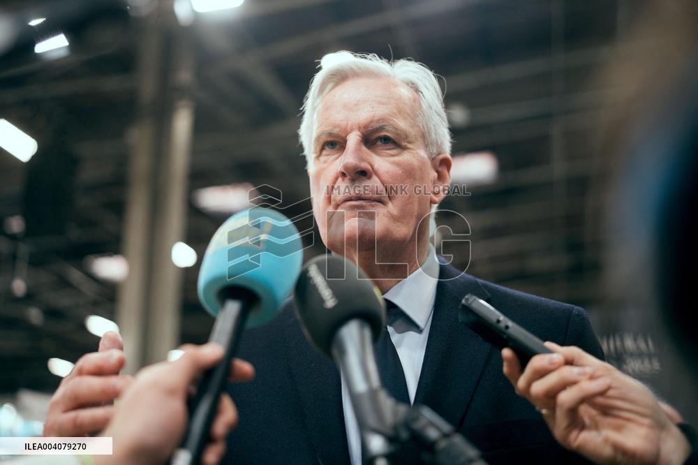 Former French Prime Michel Barnier visits the Agricultural Show - Paris AJ