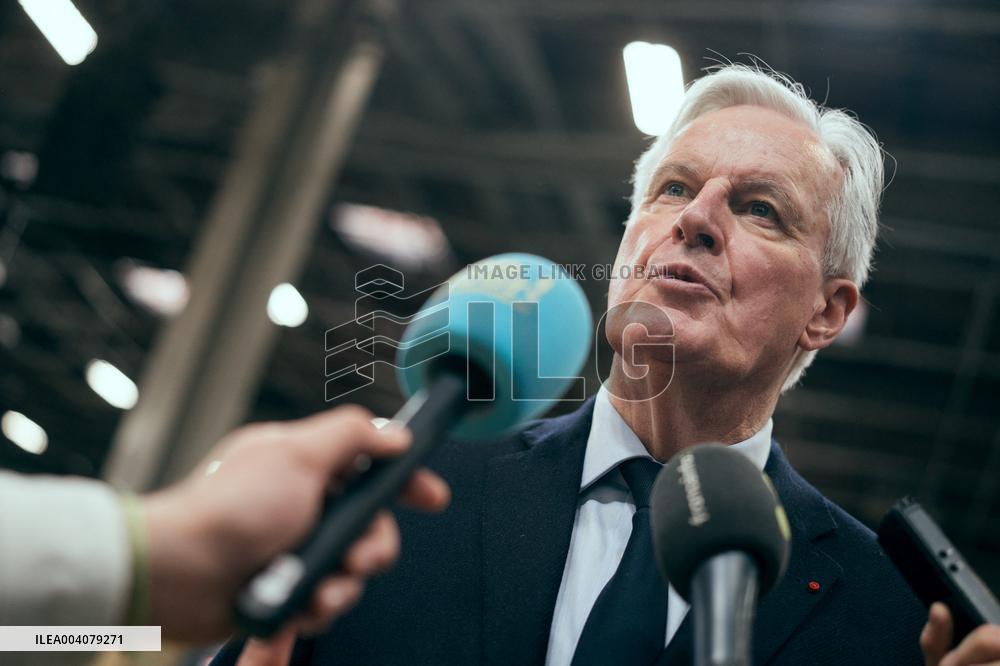 Former French Prime Michel Barnier visits the Agricultural Show - Paris AJ