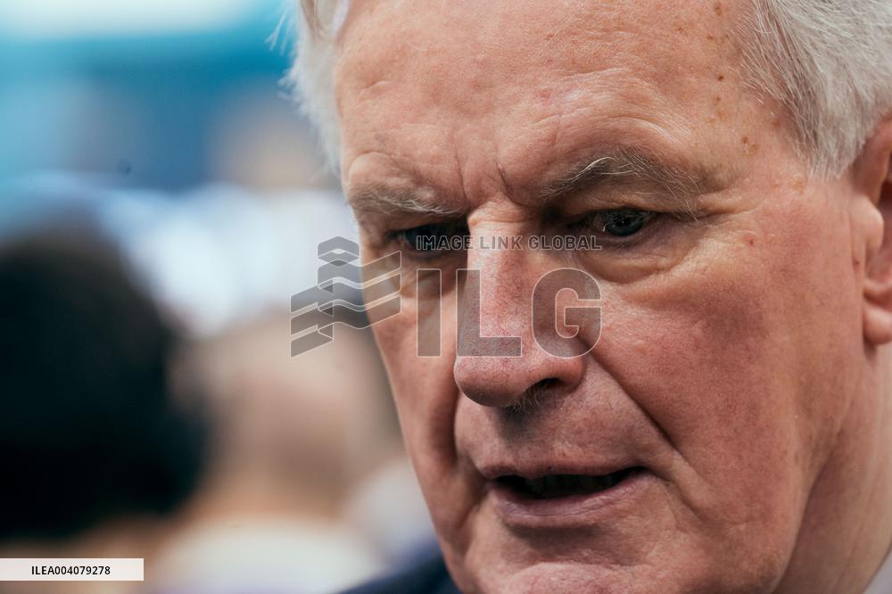 Former French Prime Michel Barnier visits the Agricultural Show - Paris AJ