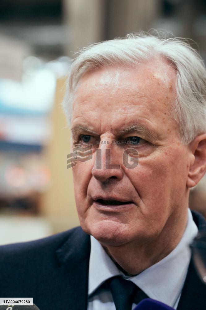 Former French Prime Michel Barnier visits the Agricultural Show - Paris AJ